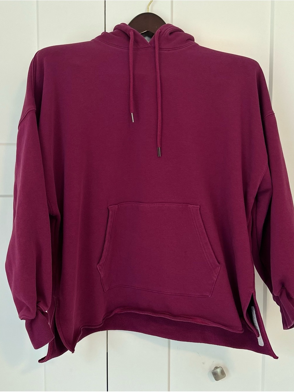 Athleta Plum Oversized Drawstring‎ Hoodie S